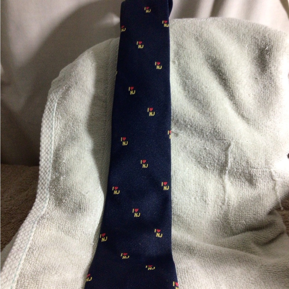 Classic Navy Tie with Subtle Pattern - Unbranded